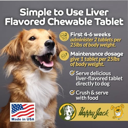 HAPPY JACK Flexenhance Dog Hip & Joint Supplement, 80 Chewable Tabs