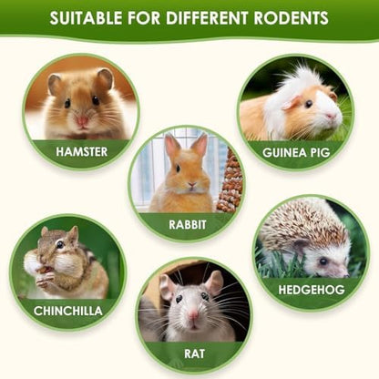 Chew Treat Rabbit Toys for Teeth Health, Natural Bunny Enrichment Toys for Boredom & Stress Relief, Keep Busy Toys for Guinea Pig Chinchilla Hamster Rat Gerbil Degu (29Pcs 5 Flavors)