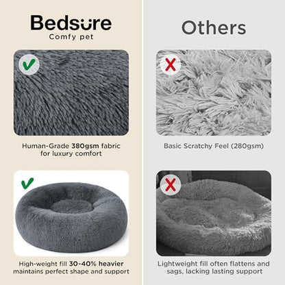 Bedsure Calming Dog Beds Large Sized Dog Donut Washable Pet Bed,36ins