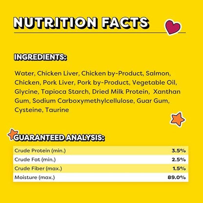 Temptations Creamy Puree Squeezable Lickable Cat Treats, Wet Cat Treats with Salmon, 0.42 oz. Tubes, 4 Count