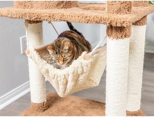 Armarkat 70" Cat tree With Scratch posts, Real Wood Cat House For Cats & Kittens, X7001