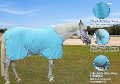 Horse Fleece Cooler Blanket, Moisture Wicking Post-Workout Drying