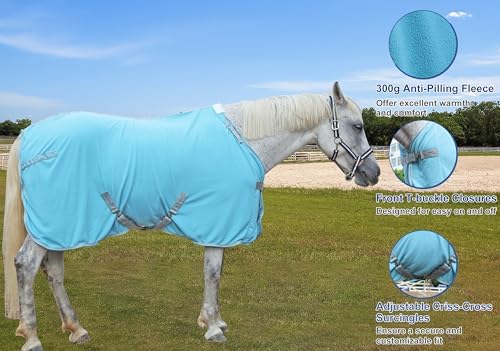 Horse Fleece Cooler Blanket, Moisture Wicking Post-Workout Drying