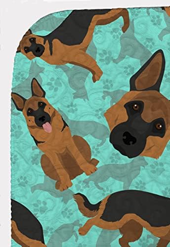 Caroline's Treasures MLM1010LQB German Shepherd Quilted Blanket 50x60 Artwork Pattern Quilted Throw Blanket for Bed, Couch, Sofa, Soft and Lightweight