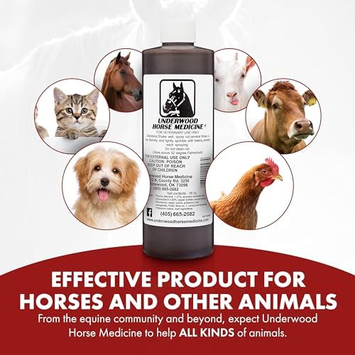 Underwood Horse Wound Spray Refill, Topical Horse Wound Care, 16 oz