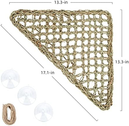 Niteangel Bearded Dragon Seagrass Hammock: Triangle 17'' x 12.5''