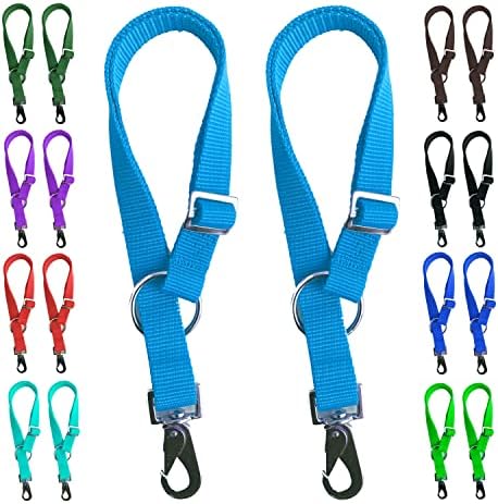 Majestic Ally Pack of 2 Horse Water Bucket Strap Hangers - Adjustable 18” to 30” length – for Indoor or Outdoor Use