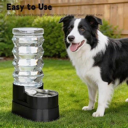 RIZZARI 9L Elevated Dog Water Dispenser: Filtered Gravity Waterer