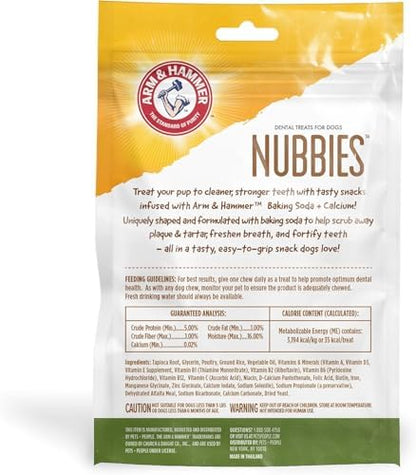 Arm & Hammer Nubbies Dental Treats, Chicken Flavor, 20 Count Bag