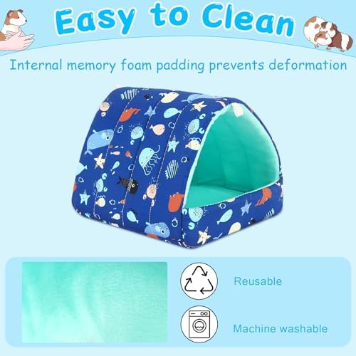 UPINS 2Pcs Guinea Pig Hideout,Guinea Pig Bed Houses