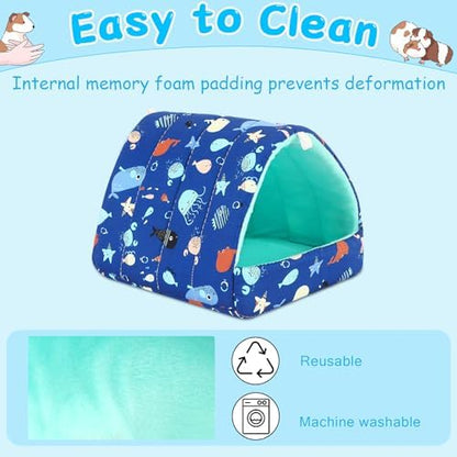 UPINS 2Pcs Guinea Pig Hideout,Guinea Pig Bed Houses