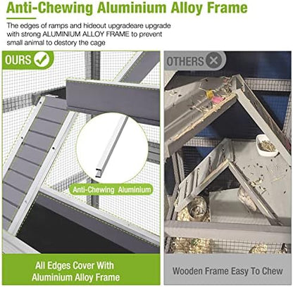 GUTINNEEN Ferret Cage Rat Cage 5 Levels Small Animal Cage for Chinchilla, Hedgehogs, Squirrel, Chameleon, Lizard, Gerbils Anti-Chewing