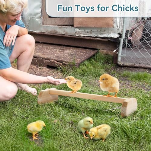 PETSFIT Baby Chick Roosting Bar, Anti-Rotation, Solid Wood, for Brooder