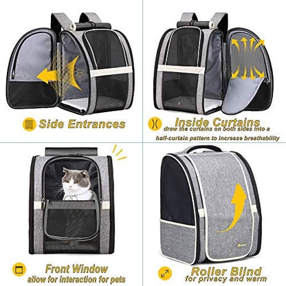 Texsens Innovative Traveler Bubble Backpack Pet Carriers for Cats and Dogs