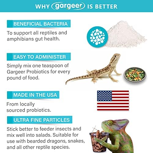 Gargeer 2oz All Reptile Probiotics. Improved Appetite & Digestion. USA Made