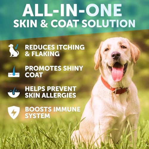 Omega 3 for Dogs - Dog Allergy Relief - Dog Itching Skin Relief Supplement