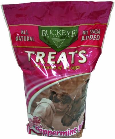 Buckeye All-Natural No Sugar Added Peppermint Bits Treats for Horses, 4 Pounds
