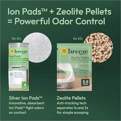 Purina Tidy Cats Breeze Cat Litter Box System Kit with Pellets & Pads