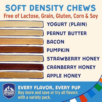 Himalayan Dog Chew Cranberry Honey Yogurt Sticks for Dogs | Protein-Rich Treats with Prebiotics & Probiotics | Lactose-Free, Grain-Free, Gluten-Free | Healthy Yogurt Chews for All Breeds | 5 Count
