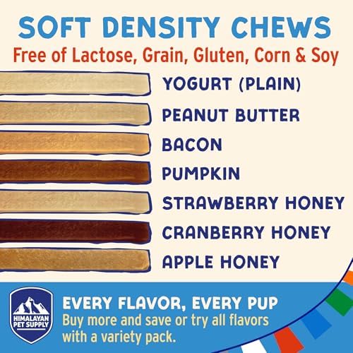 Himalayan Dog Chew Yogurt Sticks, Probiotic Treats, Apple Honey, 5 Treats