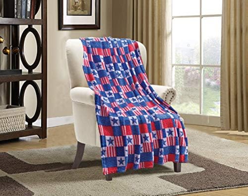Valerian Luxury Velvet Super Soft Light Weight Blanket Prints Fleece Throw - All Year Round Home Decor, Fuzzy Warm and Cozy Throws, Couch and Gift, 50 x 60inch, Patchwork