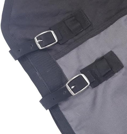 LEAFOREST 1200D Horse Blanket Waterproof Breathable Turnout (no Filling) Standard Neck Horse Sheet Black Grey 75IN