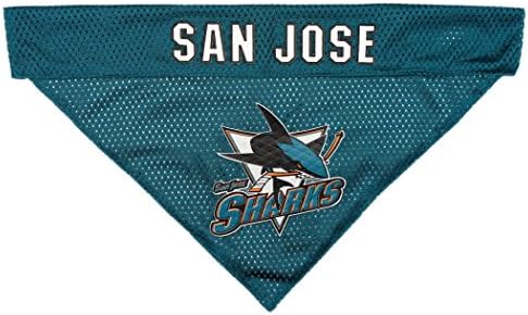 NHL San Jose Sharks Bandana for Dogs & Cats, Large/X-Large. - Cute & Stylish Bandana! The Perfect Hockey Fan Scarf Bandana, Great for Birthdays Or Any Party!