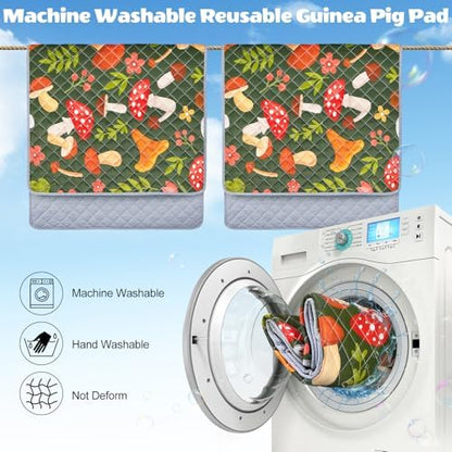 Unicorn Catcher 2 Pack Washable Guinea Pig Cage Liner, Waterproof Bedding