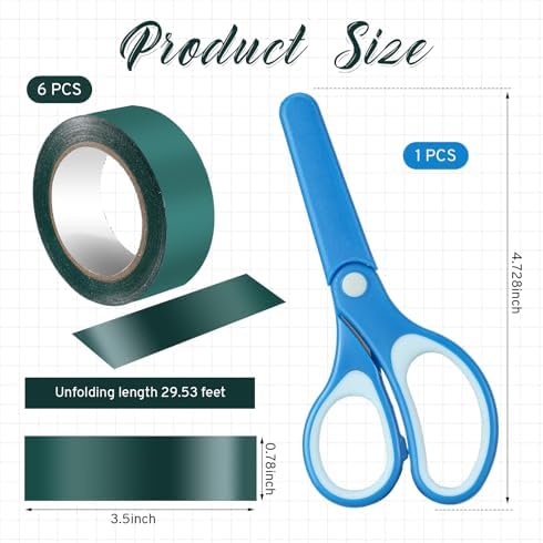 Fullhawl 7 Pcs Horse Mane Braiding Set 6 Safe and Secure Horse Mane Braiding Tape and Blunt Tip Scissors Not Harm Hair for Fix Horse Mane Horse Breeders