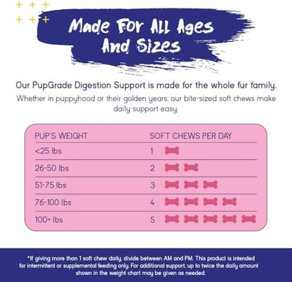 PupGrade Digestive Support for Dogs, Duck Flavor - 60 Soft Chews