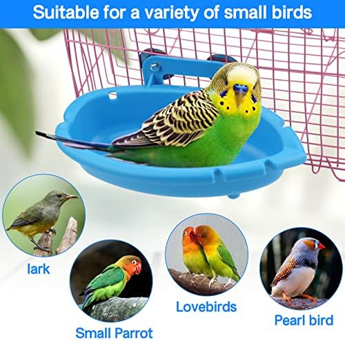 Mygeromon Bird Bath for Cage Parakeet Bathtub Budgie Shower Tub Indoor