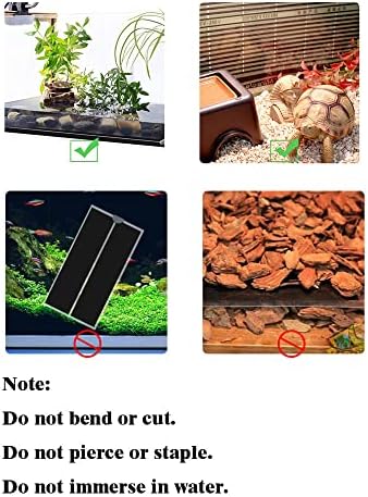 5W Reptile Heating Mat 5.9 Inch *5.5 Inch 110v -- Reptile Heat Pad with Temperature Adjustment, Terrarium Heat Mats, Safety Reptile Heat Mat for Turtle, Tortoise, Snakes, Lizard, Gecko Hermit Crab