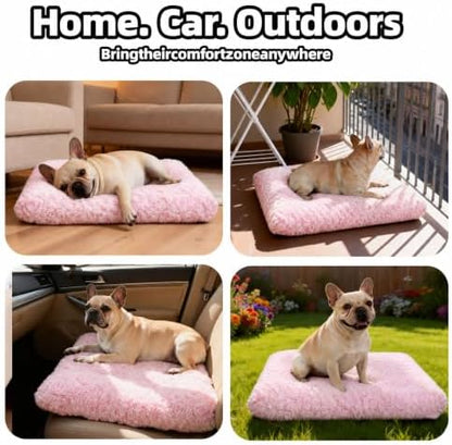 Dog Bed Medium Size, Plush Washable Pet Bed Mat, Dog Crate Bed 29"x21"