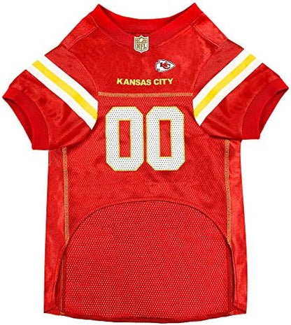 Pets First NFL Dog Jersey, Kansas City Chiefs, Size 3XL. Officially Licensed, Comfortable Mesh Jersey for Dogs