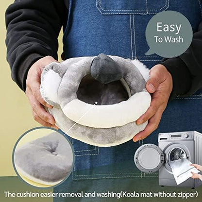 JanYoo Hamster Guinea Pig Supplies Bed Accessories House Hedgehog Cage Supplies Chinchilla Ferret Rat Gerbil (S,Koala)
