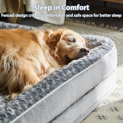 WNPETHOME Orthopedic Washable XL Dog Bed for Senior Dog Cozy Sleep