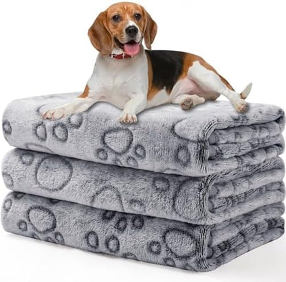 Luciphia Dog Blanket 3 Pack, Soft Cozy Fleece Throw for Puppy Cat,30"x20"