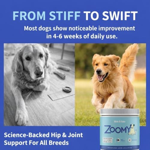 Fifth & Fido Zoomy Hip & Joint Supplement for Dogs, Powder