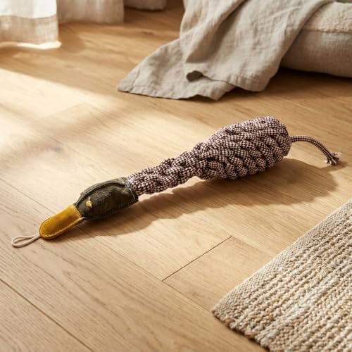 Crinkle Duck Rope and Chew Bird Dog Toy, Large Size, Brown