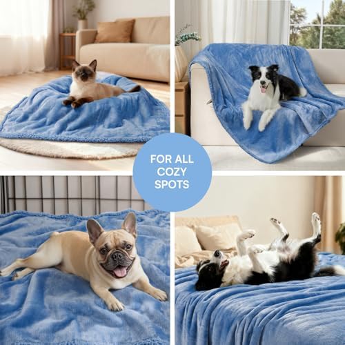 Luciphia Waterproof Blanket for Large Dog, Reversible Sherpa Couch Cover