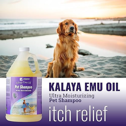 Kenic Premium Emu Oil Anti-Itch Dog & Cat Shampoo – Deep Moisture,Instant Relief for Dry, Irritated Skin, Natural Healing & Soothing Formula, Made in USA