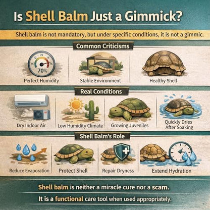 Reptile Shell Balm 2 Oz Turtle Shell Care Conditioner Moisturizer for for Tortoise, Lizard, Reptiles in Dry Environment Prevent Skin Dryness on Basking Platform, Tank, and Rock 60 g