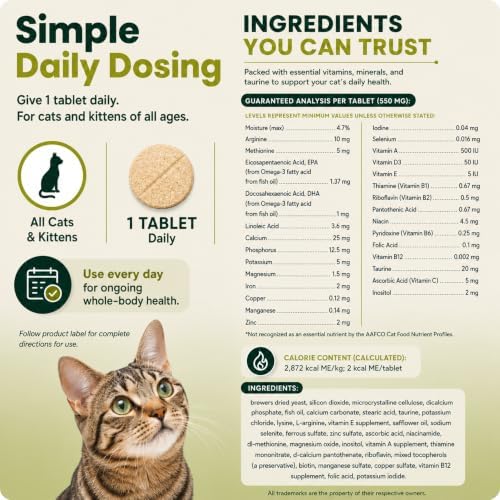 VetriScience 27+ Active Health Chewable Tablets for Cats, Fish, 90 Count