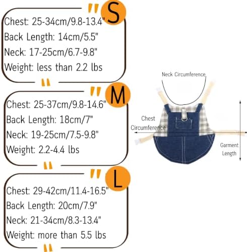 Rabbit Harness Leash Set Escape Proof Clothes for Small Pets (Grey,S)