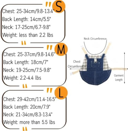 Rabbit Harness Leash Set Escape Proof Clothes for Small Pets (Grey,S)