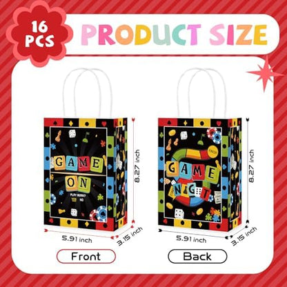 Greencian 16Pcs Game Night Party Favor Bags Family Game Night Goodie Bags