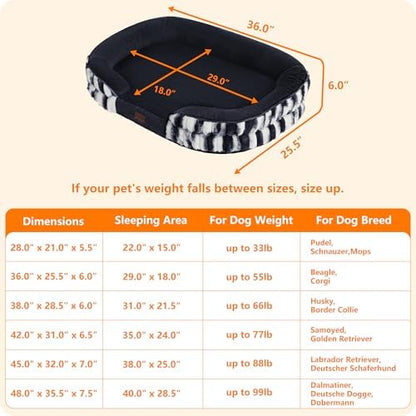 Dwanton Orthopedic Waterproof Medium Dog Bed Sofa, Gel Memory Foam, 36"