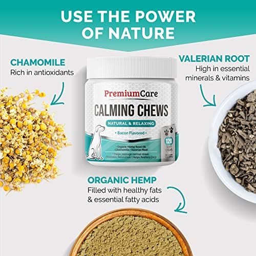 Calming Chews for Dogs - Dog Calming Treats for Anxiety Relief 120 Count