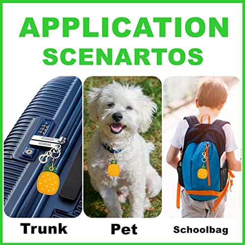 BORKUANA PU Leather Keychain Holder Protective Case Compatible with AirTag