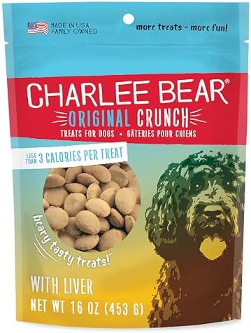 Charlee Bear Original Dog Training Treats, Chicken Liver, 16 oz